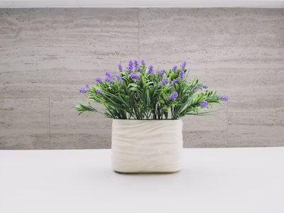 Soft lavender flowers with warm ambient light